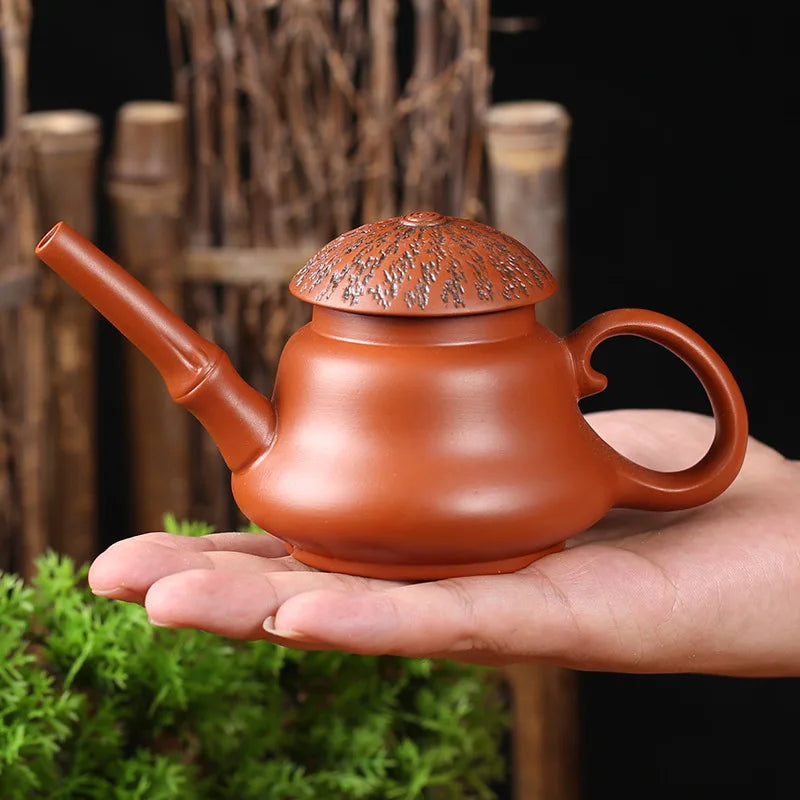 170ml Kung Fu Zisha Hand playing Teapot Yixing Purple Clay Mini Pot Small Capacity Kettle Pure Teaware