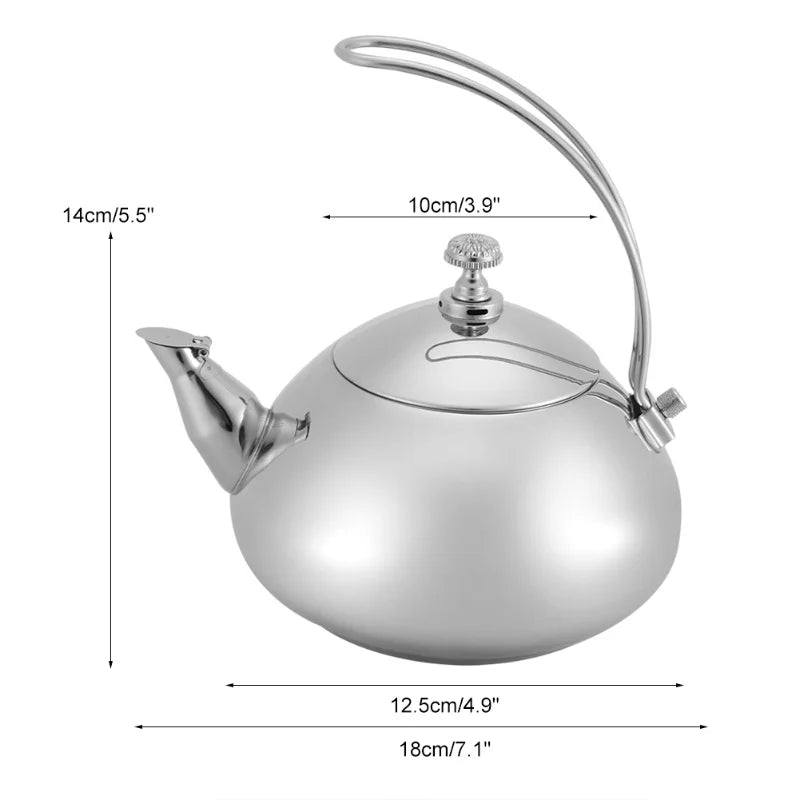 Classical 1.5L Stainless Steel Teapot Induction Cooker Teakettle Fast Water Heating Boiling Pot (Gold)
