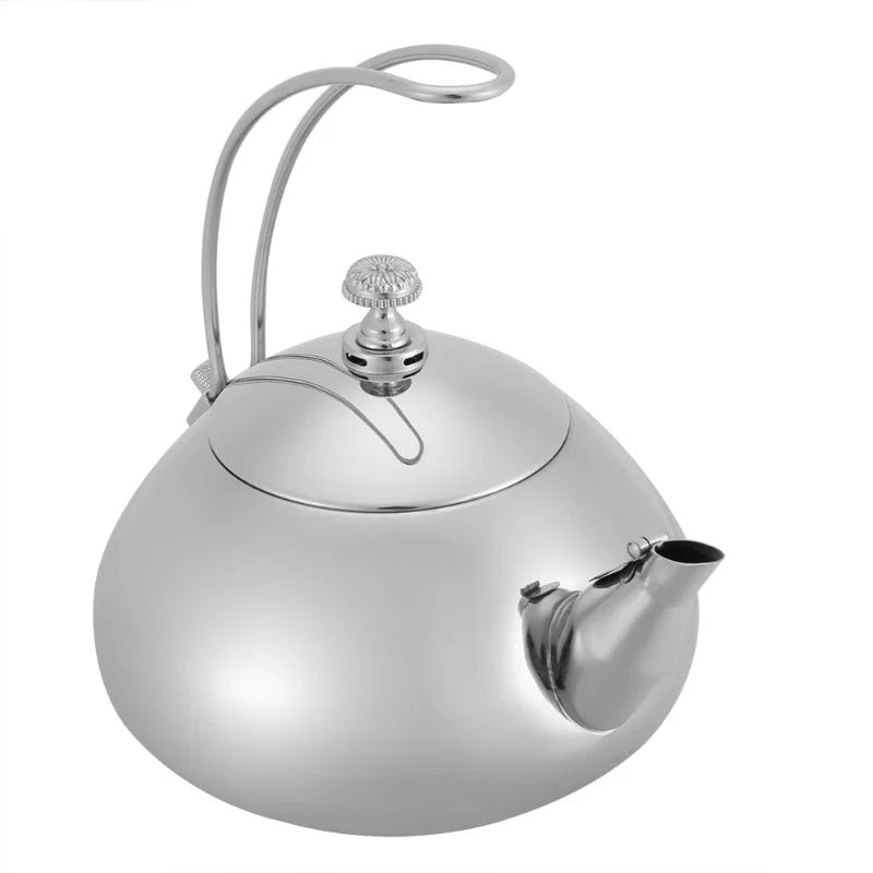 Classical 1.5L Stainless Steel Teapot Induction Cooker Teakettle Fast Water Heating Boiling Pot (Gold)